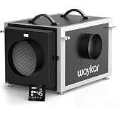 Waykar 158 Pints Crawl Space Dehumidifier with Remote Control, Dual Duct | Covers up to 6,500 Sq. Ft., Ideal for Basements, Commercial Use, Water Damage Restoration, 5-Year Quality Coverage