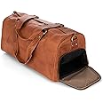 Berliner Bags Vintage Leather Duffle Bag Oslo with Shoe Compartment for Travel or the Gym, Overnight Bag for Men and Women - 