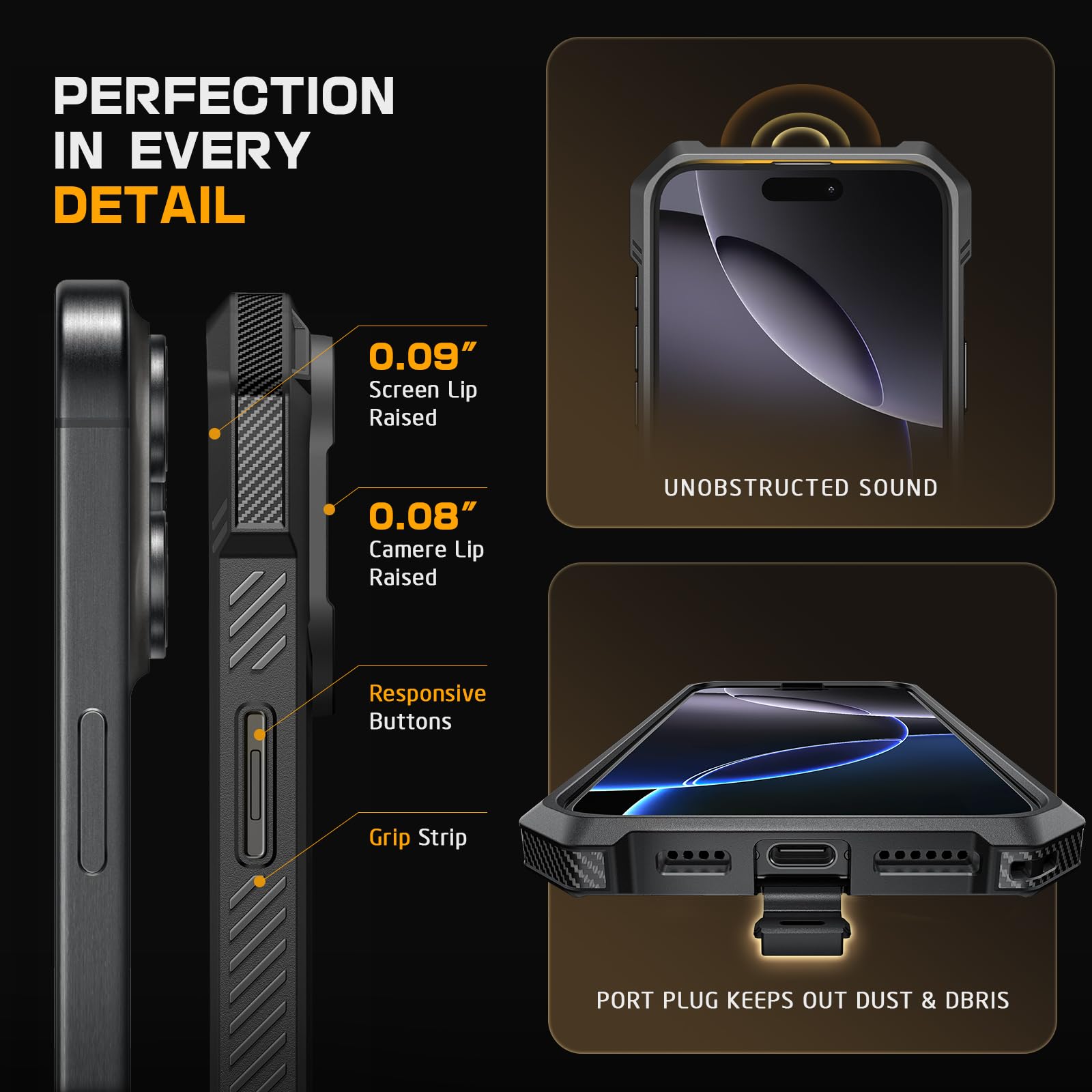 SUPCASE for iPhone 16 Pro Max Case with Camera Control Capture Button (Unicorn Beetle Grip), [Built-in Stand] [Compatible with MagSafe] Heavy Duty Magnetic Phone Case for iPhone 16 Pro Max, Black