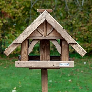 Voss Garden Herte Wooden Bird Table Bird Feeder Birdhouse