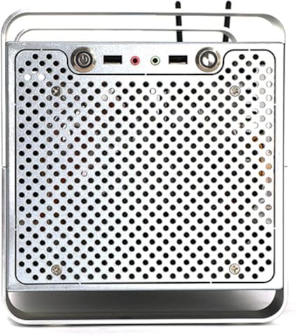 Cuadro Central De Sobremesa Mini-ITX Mini Caso, Todos Los 24X20x22cm Lado De La Manija De Aluminio A Través De Mini Caso NAS,Plata