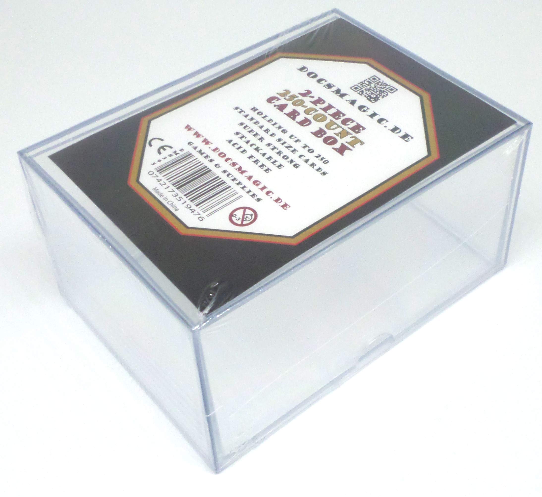 docsmagic.de 2-Piece Card Box 250-Count Slide - Clear Deck Storage — image 1