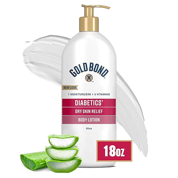GOLD BOND DIABETICS’ DRY SKIN RELIEF BODY LOTION, 18 OZ., WITH ALOE TO MOISTURIZE & SOOTHE