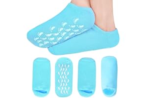 ZEPOHCK Gel Moisturizing Socks, Spa Soften Socks for Dry Cracked Feet Skins, Gel Lining Infused with Essential Oils and Vitam
