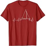 Cool Vintage I Love Sailing Design T-shirtsFunny Sailboat Heartbeat Shirt | Cute Love To Sail Tee Gift T-ShirtOEKO-TEX STANDARD 100