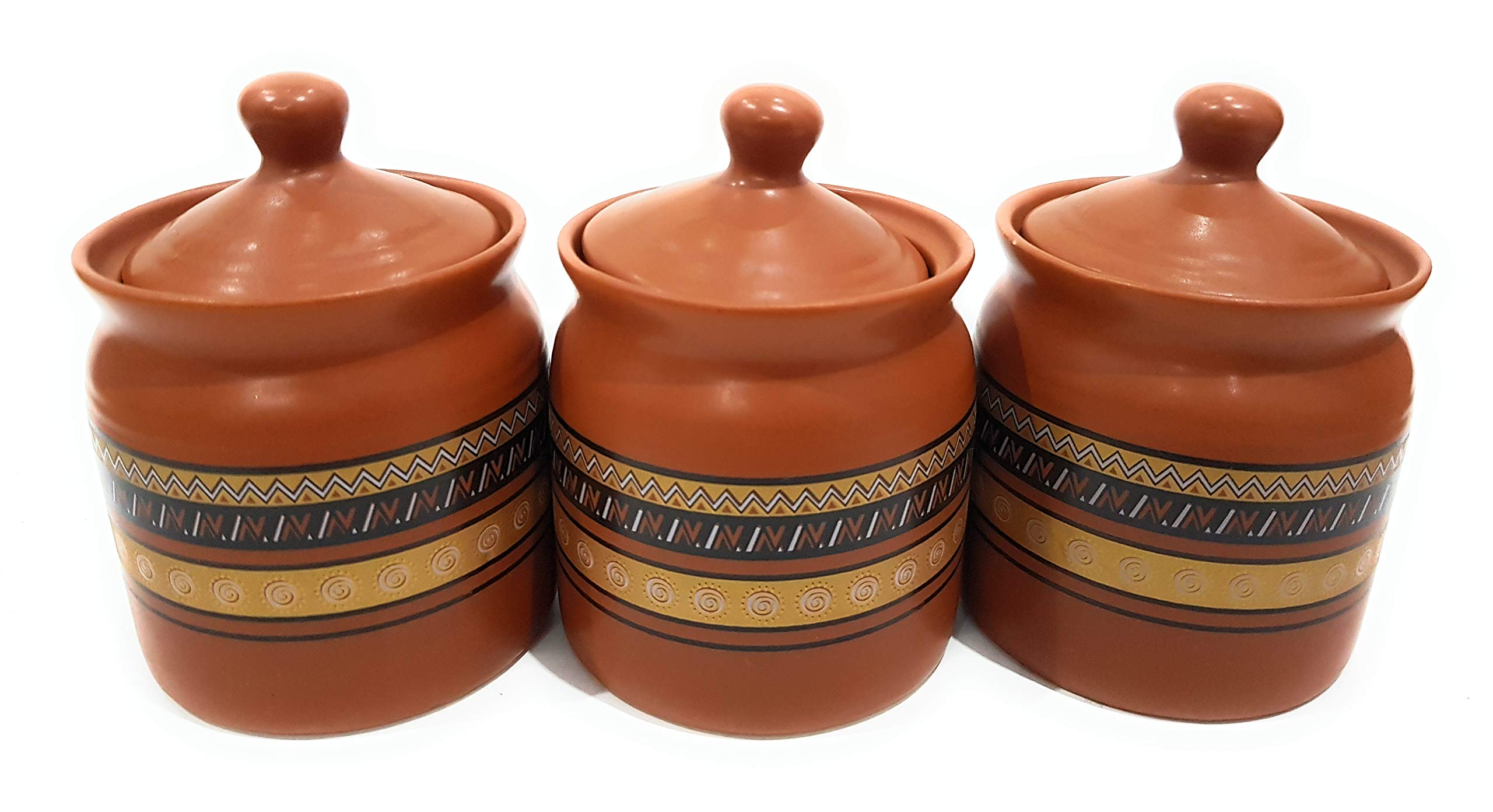 Buy Edgen Ceramic Handmade Pickle Jar Set with Lid, Dining Table Pickle