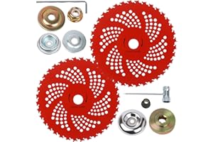 NWUCZW 2-Pack 9" x 36 Teeth Carbide Tipped Blade Compatible with Husqvarna, Stihl, Ego, and More with Universal Adapter Kit, for Brush Cutter, Trimmer Weed Eater