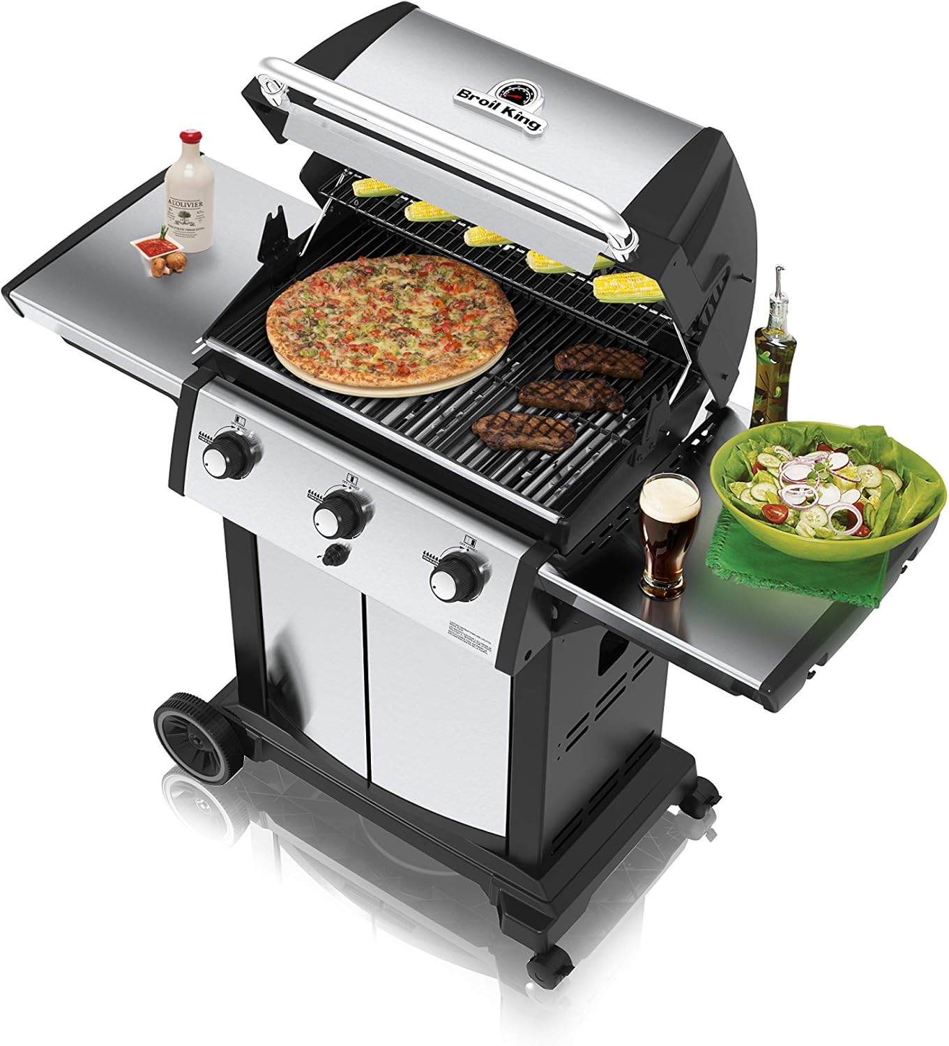 review Broil King 946854 Signet 320 Propane Gas Grill, Stainless Steel & Black