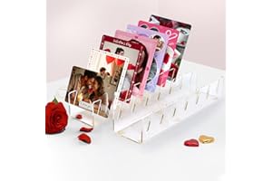 Anbanglin 2 Pack Hat Stand for 14 Baseball Caps, Hat Organizer & Photo Card Display and Organizer, No Install Acrylic Hat Holder for Closet, Bedroom, Dresser, Clear