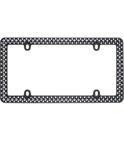 Cruiser Accessories Billet License Plate Frame - Chrome/Black, Zinc Die Cast, Fits 6x12 Inch Plates