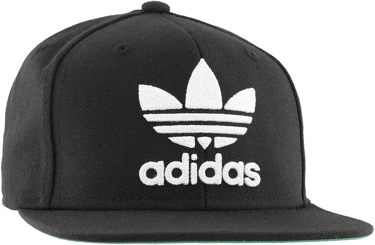 adidas Men's Originals Trefoil Chain Snapback, Black/White, One Size: Clothing
