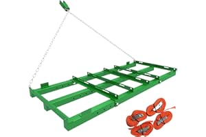 COZIVIE 4ft Heavy Duty Drag Harrow for ATV, UTV, Tractor - Adjustable Tow Behind Leveling Rake with Weight Tray for Driveway Grader, Lawn, Field, Pasture, Food Plot Maintenance​, Green(48 inch)