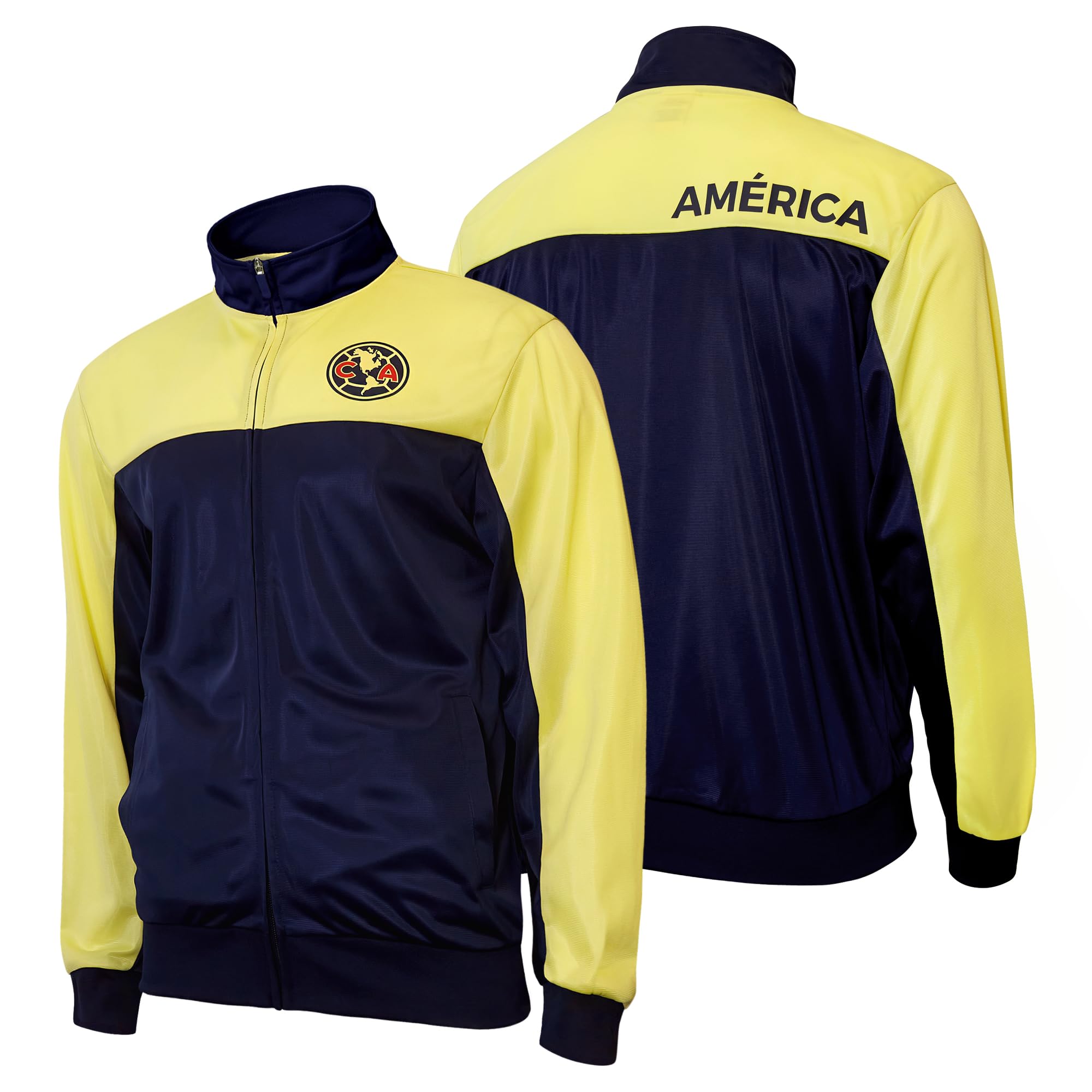 Icon Sports Officially Licensed Mens Club America Soccer Track Jacket – Full Zip Active Top – Lightweight Football Club Team Apparel, Small Image