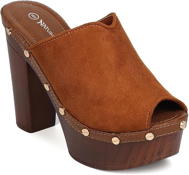 chunky heel clogs
