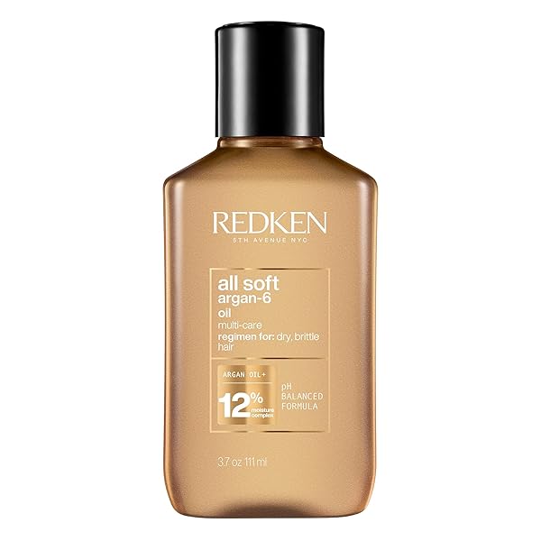 REDKEN ALL SOFT ARGAN OIL TREATMENT FOR DRY HAIR – MOISTURIZING HAIR OIL, DEEPLY CONDITIONS HAIR, ADDS SOFTNESS & SHINE