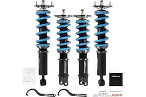 maXpeedingrods Coilover for Infiniti G37 RWD 2008-2015, for Nissan 370Z RWD 2009-2020, 24 Levels Damper Adjustable Coilovers Suspension Kit Strut, Height Adjustable T6 Upgraded Lowering Kits Blue