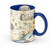 Xplorer Maps Texas Map Ceramic Mug (16oz) – BPA-Free Coffee Cup for Hot & Cold Drinks – Perfect for Office, Home, or Gift