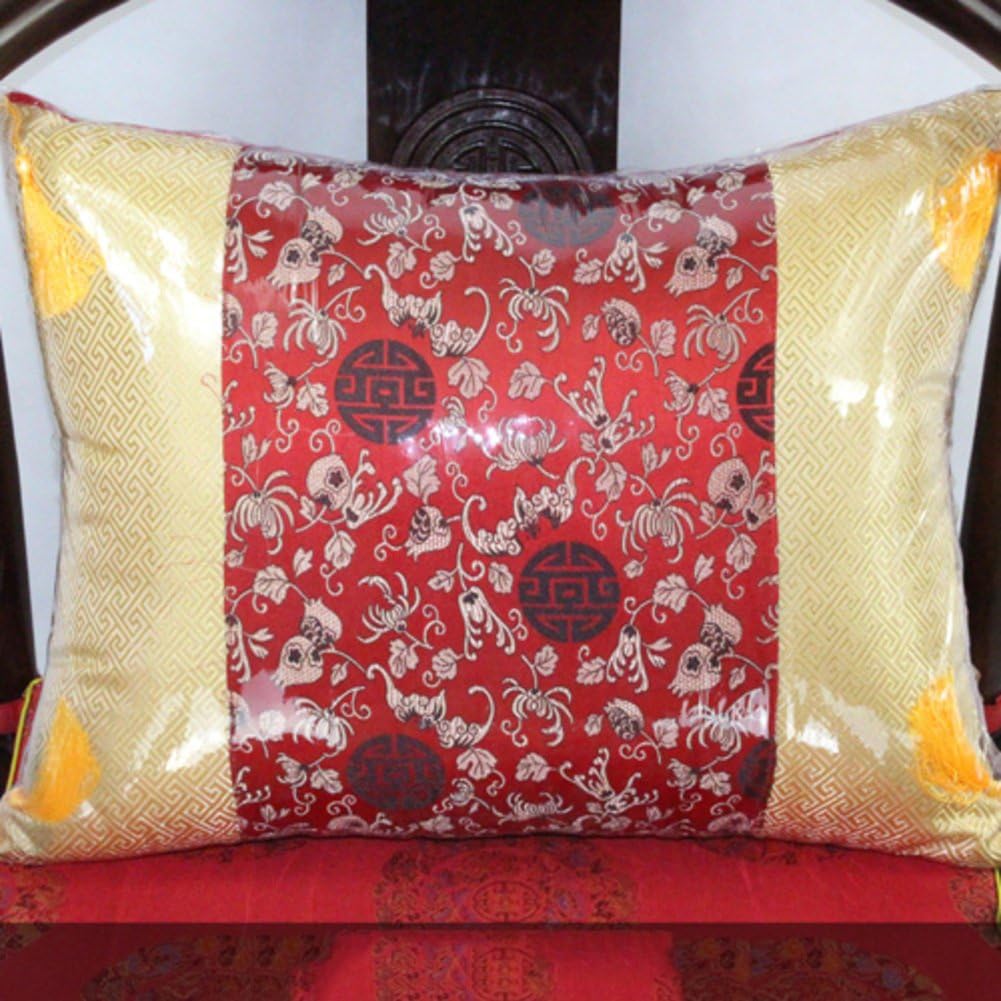 Decorative pillowcase chinese sofa cushions retro brocade fabric embroidery pillow-L 40x40cm(16x16inch) Version A
