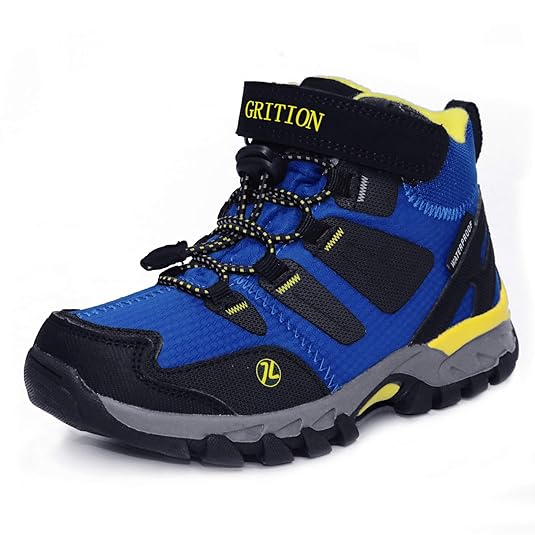 Kinder Wanderschuhe Trekking Stiefel Jungen Mädchen Lace Up Klettverschluss Walking Boots Schuhe Wasserdichte Rutschfeste Kle