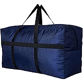 YiKitHom Extra Large Storage Duffle Bag for Travel, Black Oversized Giant Big Traveling Duffle Bag