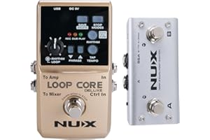 NUX Loop Core Deluxe Guitar Looper Pedal, with NMP-2 Footswitch, 8 Hours with Unlimited Layers, 24-Bit