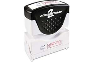 ACCUSTAMP "POSTED" Shutter Stamp with Microban Protection, Pre-Inked Red and Blue, Message Stamp (035521)