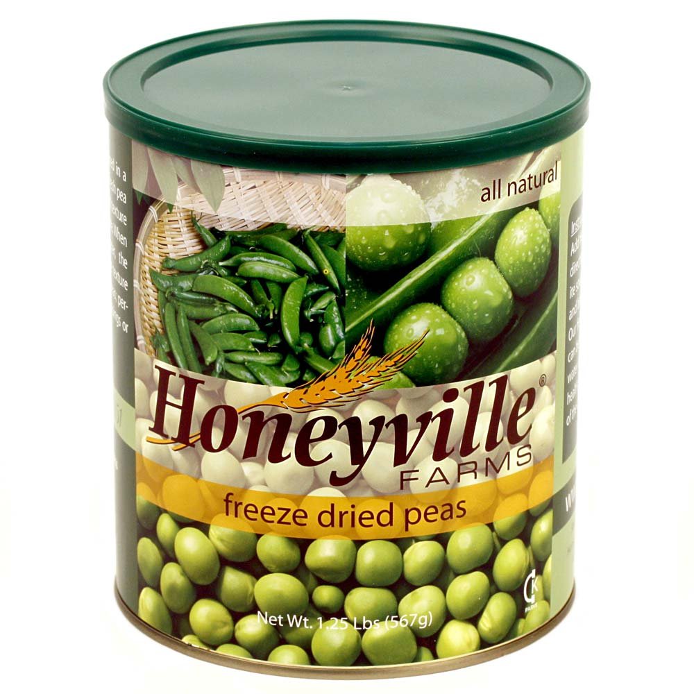 Freeze Dried Peas 6 Can Case 7.5 Pounds Grocery