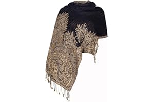 TUSHUSTY Pashmina Feel Shawls Wraps Rave Scarf for Women Soft Silky Reversible Men Scarves Hijab