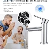 Hapilife Basin Taps Mono Mixer Tap Chrome with UK Hoses, Single Lever view 3