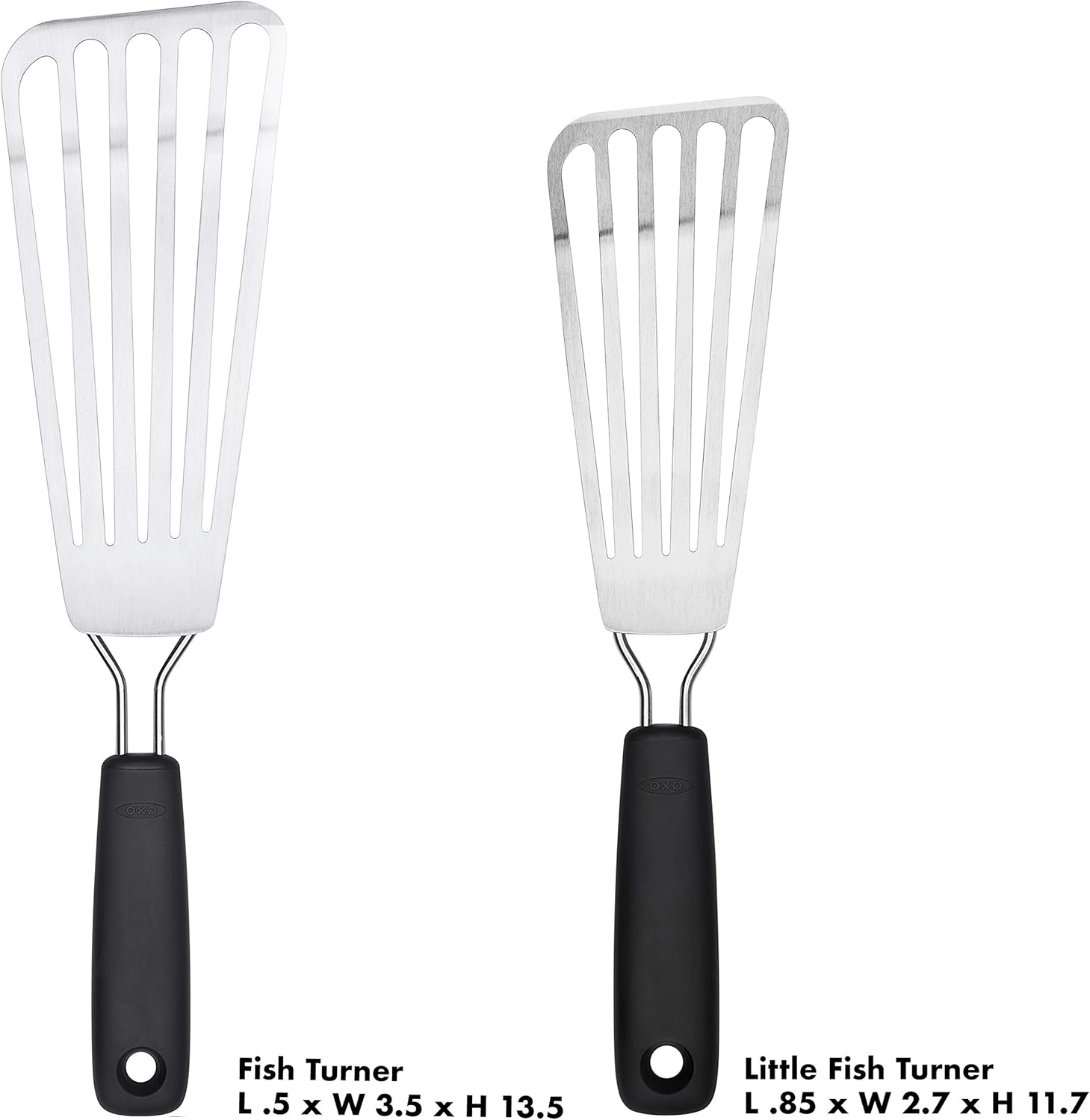 OXO Good Grips Fish Turner, Stainless Steel, 1/2"W x 13.65"L/3-1/2": Spatulas: Home & Kitchen