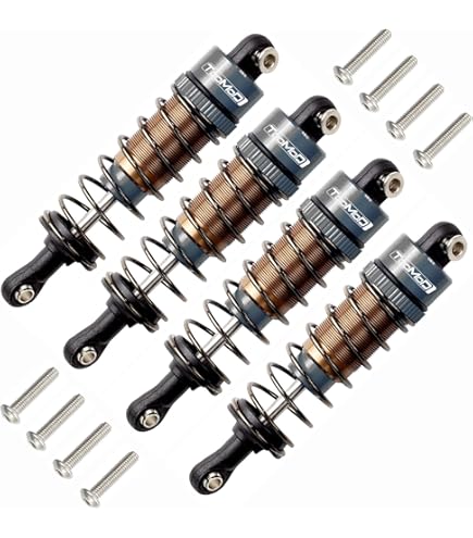 Runup Amortiguadores De Metal Para Coches RC 1/10 – 4 Unidades De 80 Mm Para Axial SCX10 Y TRX4