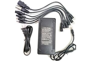 HERISKEER [Verified Fit] 54.6V 3A Fast Charger (6 Plugs) Universal for 48V Lithium Battery 13S Electric Charger HeyBike Ranger Pedego Rad Power Aventon VIVI (48V Only) etc. 54.6 Volt 3 Amp