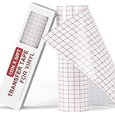 YRYM HT Clear Vinyl Transfer Paper Tape Roll-12 x 50 FT w/Alignment Grid Application Tape for Silhouette Cameo, Adhesive Viny