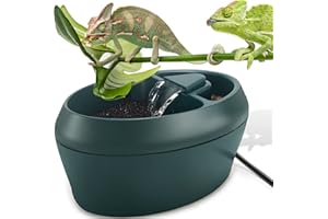 NEPTONION Reptile Chameleon Cantina with Snacks Trough, Drinking Fountain Water Dripper for Amphibians Insects Lizard Turtle 