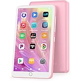 Fanvace 144GB MP3 Player with Bluetooth WiFi, Android 13 OS MP3 MP4 Players with 4" Touchscreen and Speaker, Spotify Music Players with Audible, FM Radio, Amazon Music, Play Store (Pink)