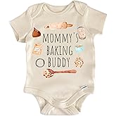 NOFO VIBES Baking Cookies Food Baby Bodysuit – Funny Infant Outfit, Unisex Cotton Baby Clothes, Short Sleeve Newborn Bodysuit