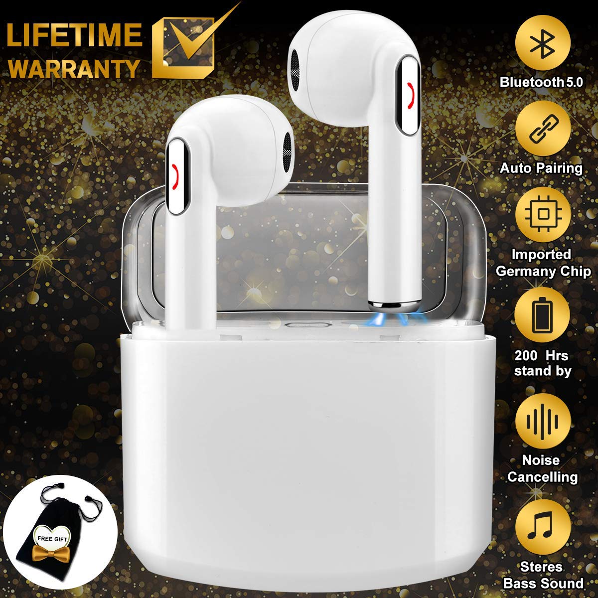 Earbuds with Charging Case.Earbuds with Mic for Amazon.in Electronics