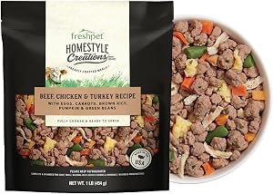 Freshpet Beef, Chicken & Turkey Homestyle Creations Dog Food, 16 Ounce