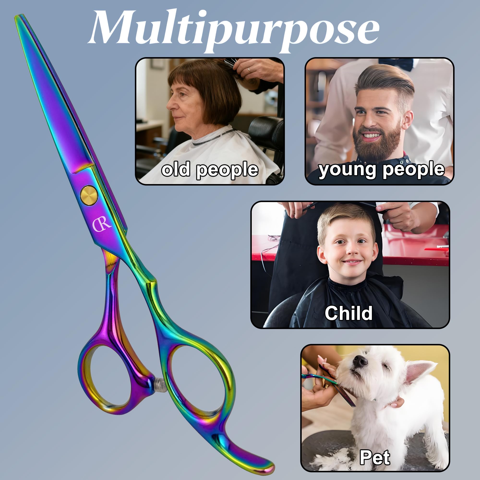 Professional Hair Cutting Shears,6.5 Inch Barber hair Cutting Scissors Sharp Blades Hairdresser Haircut For Women/Men/kids Japanese Stainless Steel