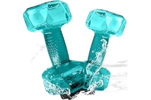 FSTCRT Water Weights for Pool Exercise Set of 2, Aquatic Exercise Dumbbells with Non-slip Handle, PE Materials Water Dumbbell Aerobics for Water Aerobics Weight Loss