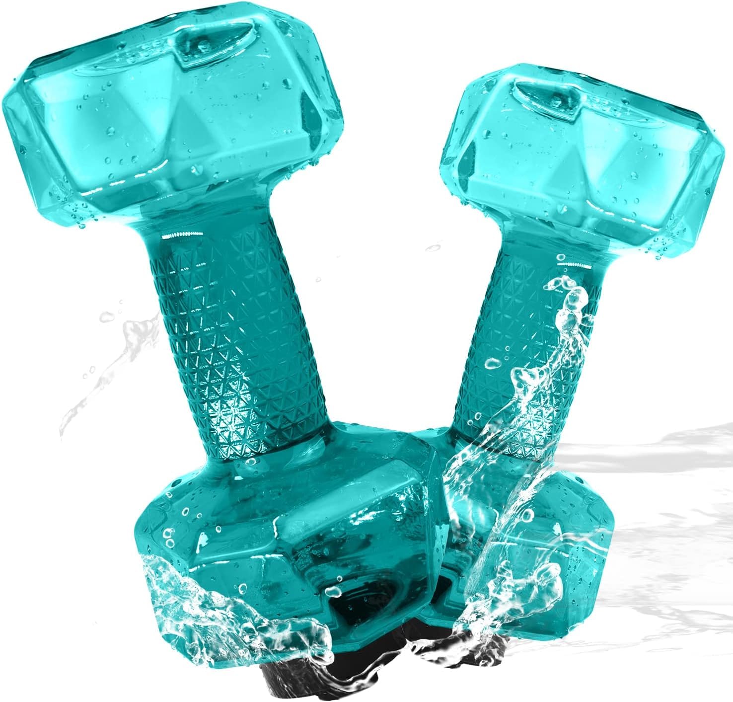 Photo 1 of Water Weights for Pool Exercise Set of 2, Aquatic Exercise Dumbbells with Non-slip Handle, PE Materials Water Dumbbell Aerobics for Water Aerobics Weight Loss (Green)
