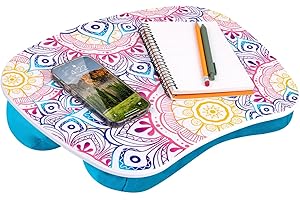LAPGEAR MyStyle Portable Lap Desk with Cushion - Mandala - Fits up to 15.6 Inch Laptops - Style No. 45327
