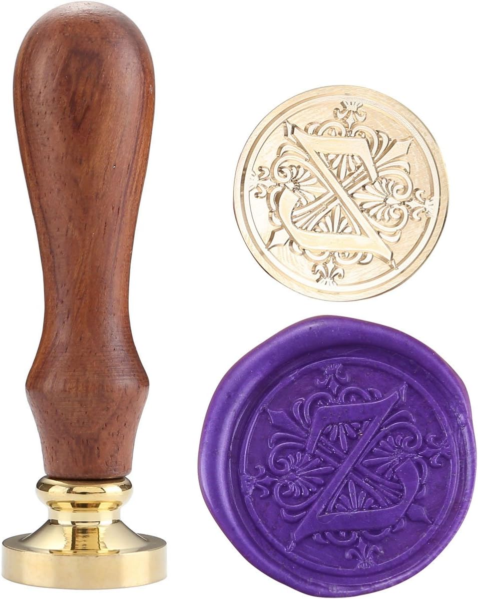 Classic Wooden Letter Z Alphabet Letter Initial Wax Classic Sealing Wax Seal Stamp