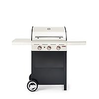  Gas-Grillstation Barbecook Spring 300 beige 2+1 Gas Brenner 3-flammig silber XXL Garten ✔ Rollen ✔ Deckel ✔ Seitentische beidseitig ✔ eckig ✔ rollbar ✔ stehend grillen ✔ Grillen mit Gas ✔ mit Station ✔ mit Rädern 