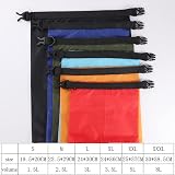 Kuou 6 Pack Waterproof Dry Bags 1.5L-8L Multicolor Lightweight Dry Sacks view 2