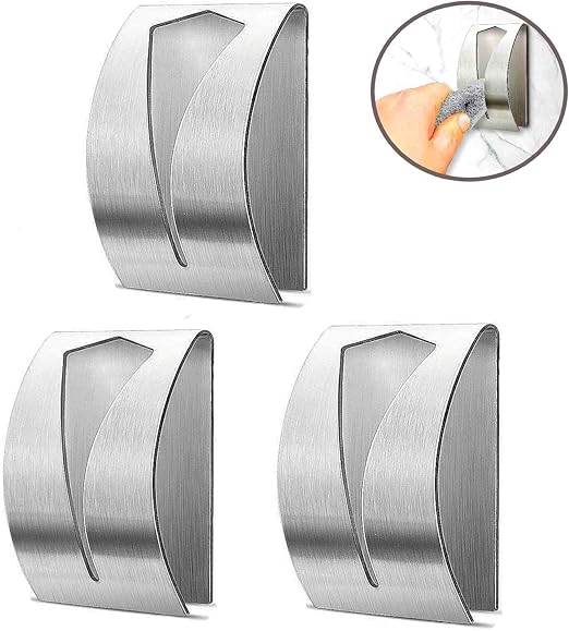 3 Pieces Tea Towel Holders,Self Adhesive Towel Holders, Strong Self Adhesive Hooks,Rust Proof