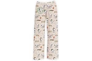 BRIEF INSANITY Snoopy Pajama Pants - Comfy Lightweight Unisex Bottoms Ultra Soft Lounge Pants Men Women | Peanuts Novelty Loungewear (S-XXL)