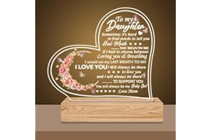 RYOTKIK Daughter Birthday Gifts Night Light, Daughter Gifts from Mother Mom, Thanksgiving Birthday for Daughter Night Light
