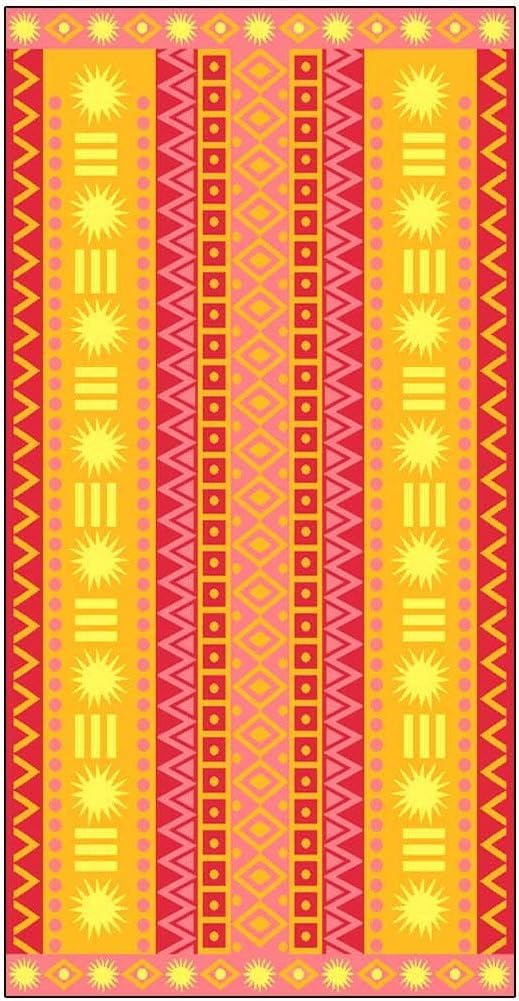 Sea Isle Velour Double Jacquard Beach Towel, 38 x 68, Aztec