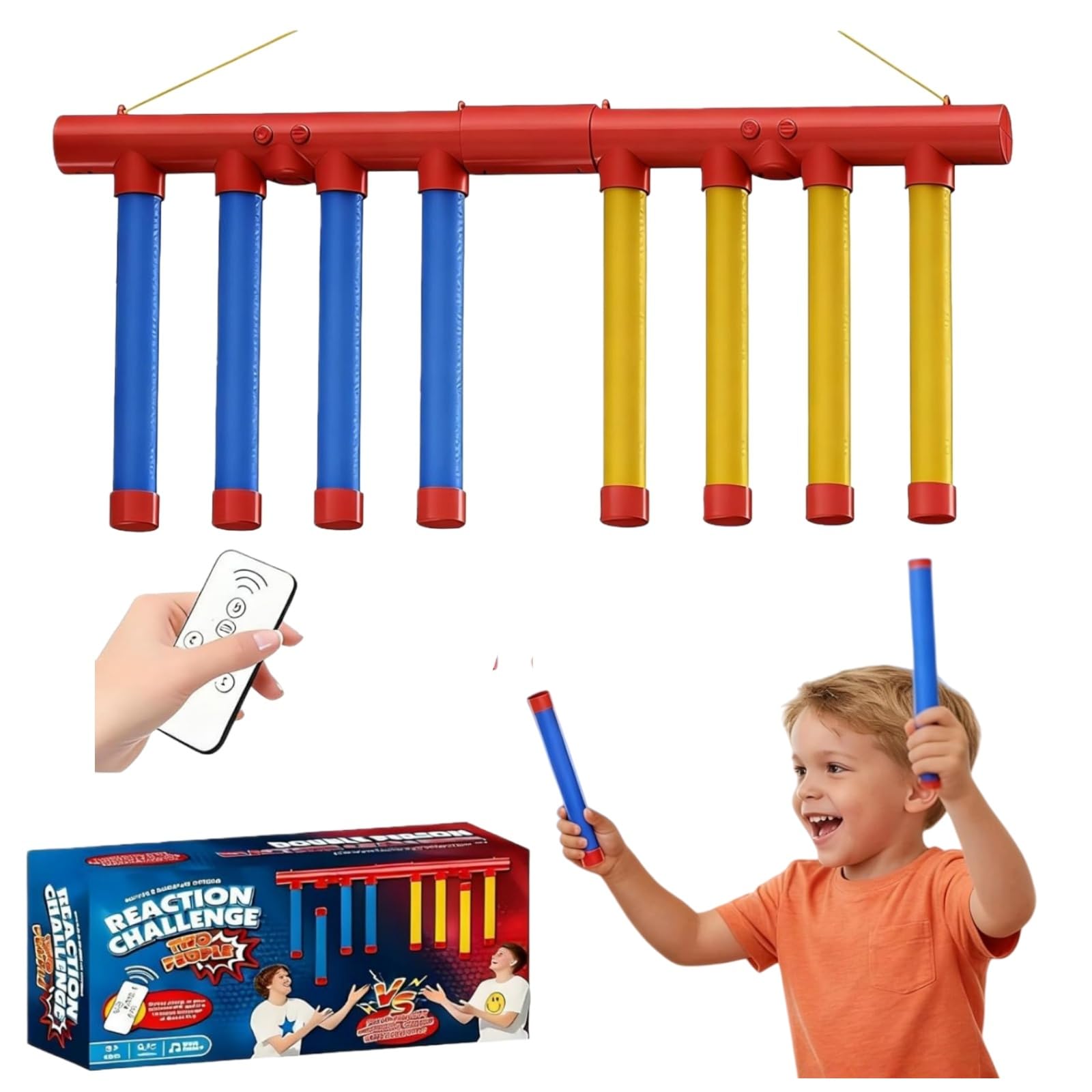 Catching Sticks Games, 2 Player Catching Sticks Games with 3 Adjustable Speed Quick Reactions Training Reaction Game for Family Office Home (F)